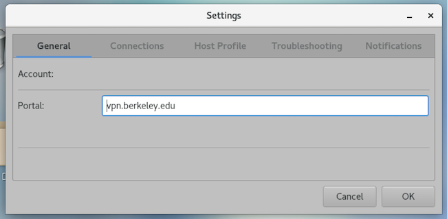 GlobalProtect Portal Setting Window