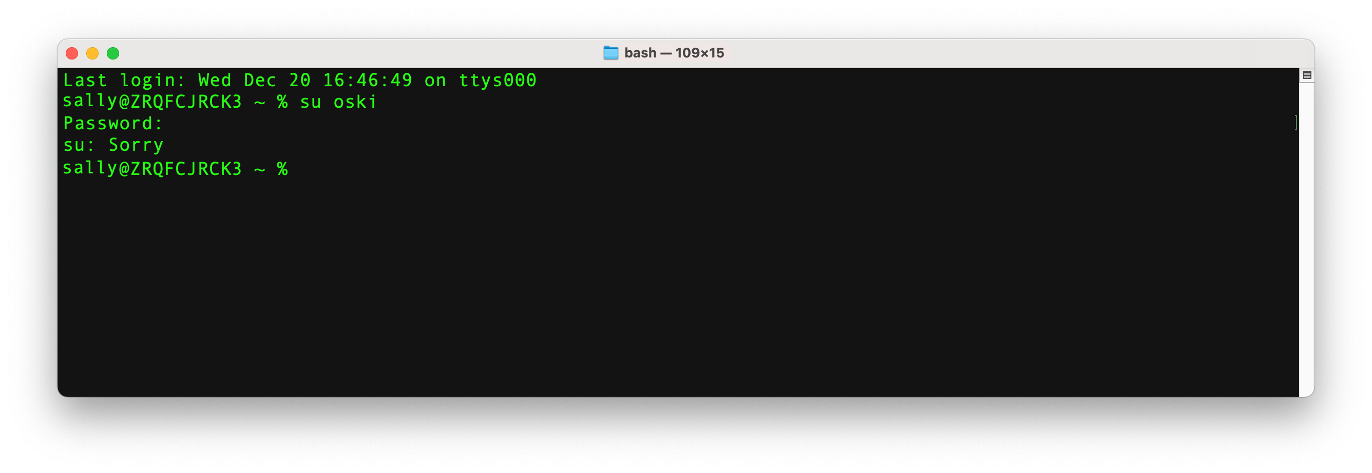 Terminal Sorry