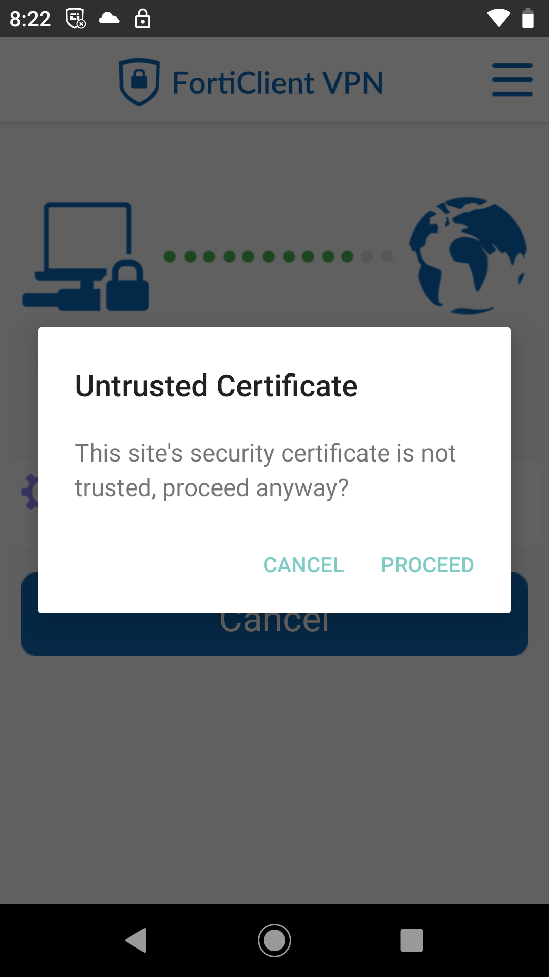 Accept Untrusted Cert Prompt