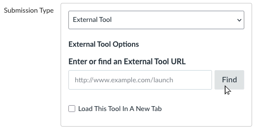 A screenshot of the "Submission Type" section in the settings of a bCourses assignment
