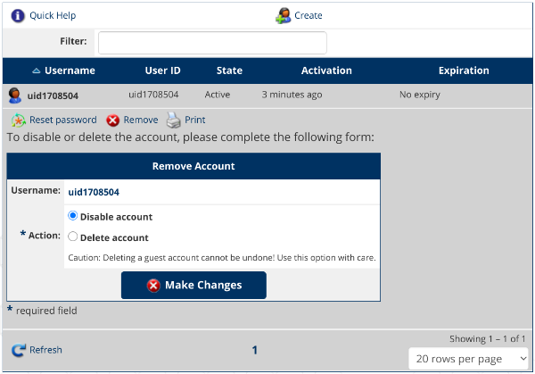 WiFi Keys Manage Accounts Remove User