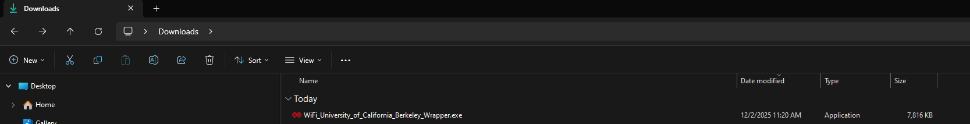 WiFi_Universtiy_of_California_Berkeley_Wrapper.exe installer in downloads folder