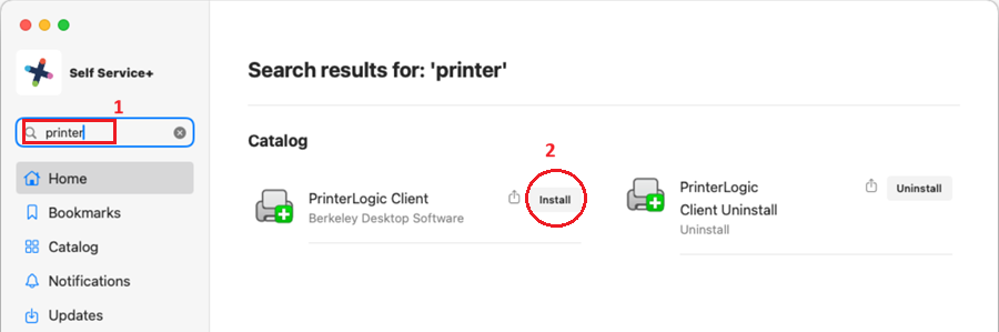 SelfService PrinterLogic Client offers