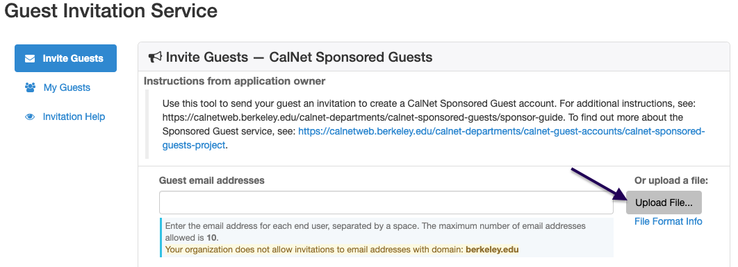 Annotated screenshot shows how to invite multiple guests