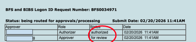 A partial screenshot of the details screen, highlighting the "status" column