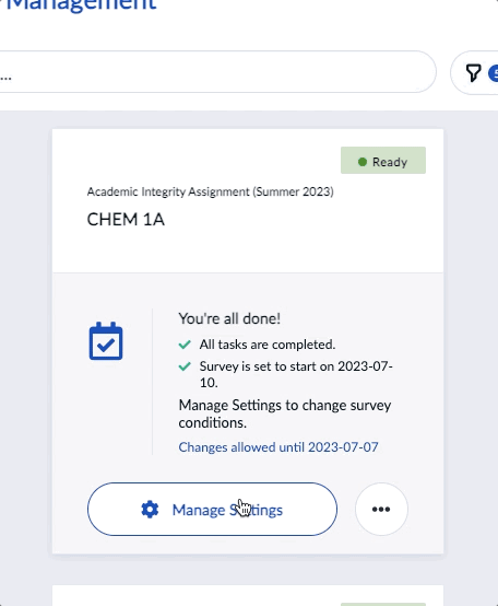 Animation demonstrating the steps to opt out of the bCourses Assignment