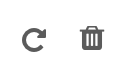 Restore button and delete button