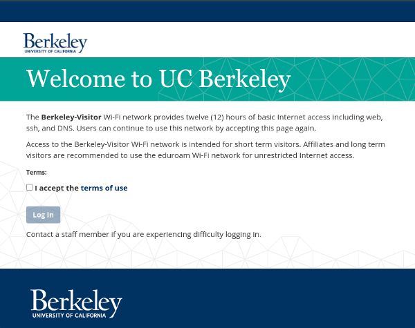 Berkeley-Visitor Wi-Fi Network Terms Page