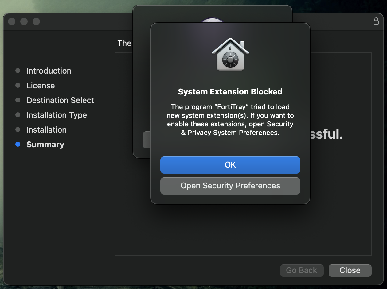 System Extension Blocked