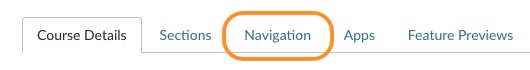 Page Navigation tab