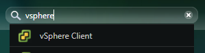 Screenshot of Citrix Search bar with vsphere searched up