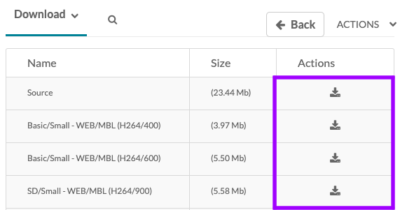 Screenshot of the Details dropdown menu with the Download option highlighted
