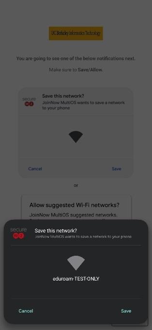 iOS Save Wireless Network Prompt