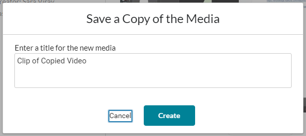 Screenshot of the Save a Copy of the Media window.