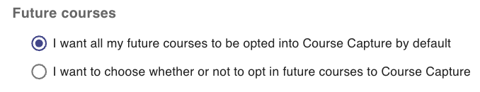 selection for always opt in