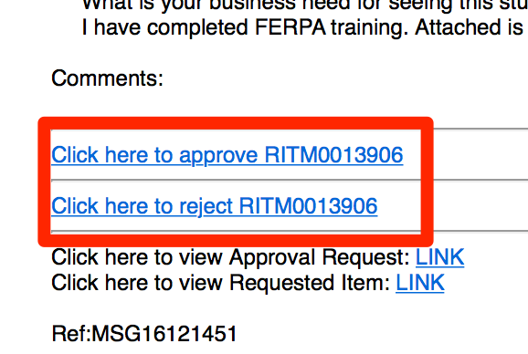 Approve and Reject links in approval emails