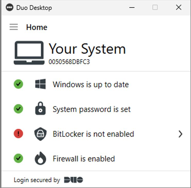 Screen displaying a mix of green and red check marks for your computer system so it does not pass all health checks