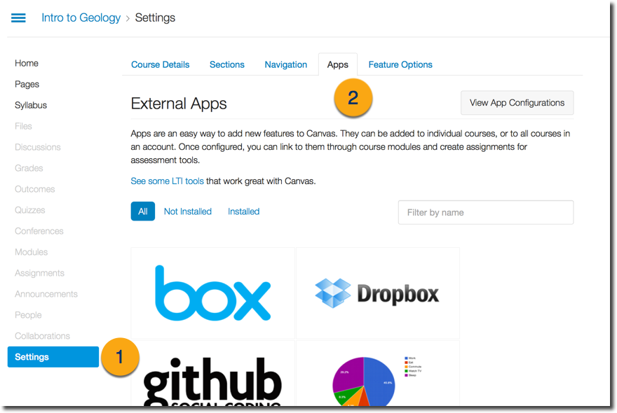 Screenshot of App Center