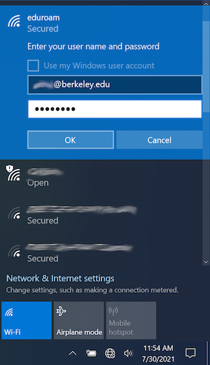 Windows 10 WiFi Login Prompt
