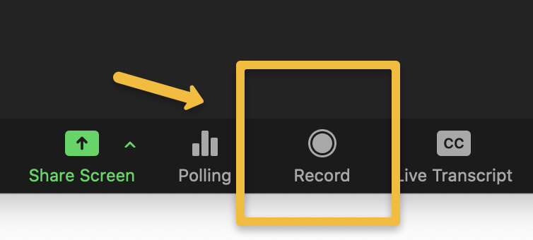 click the record button