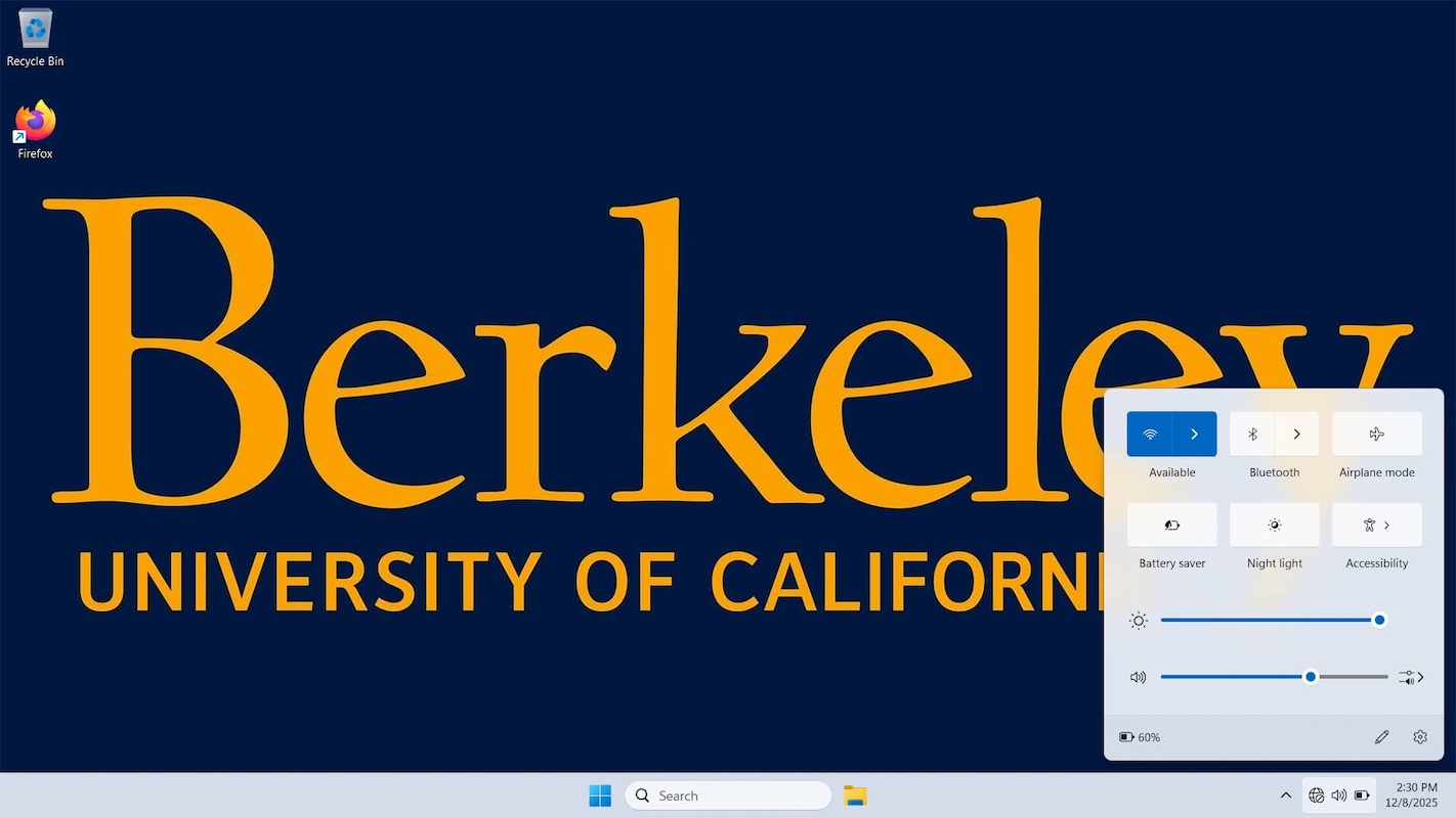 Windows 11 Desktop Screenshot with Open Panel