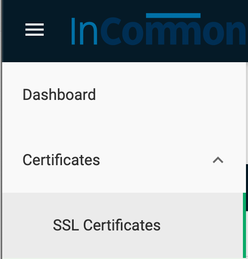 Screenshot of Certificate Manager Menu Bar Open