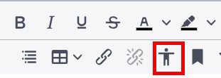 Person icon on menu