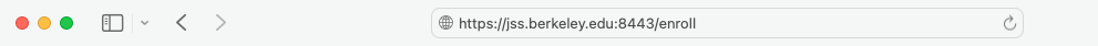 Screenshot of the Enroll Your Device URL