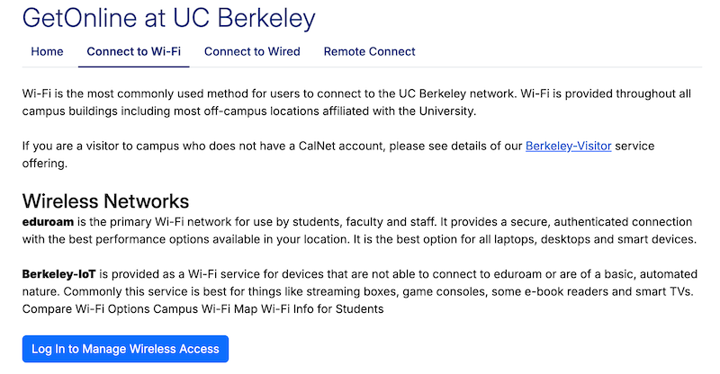 GetOnline Wi-Fi Information Page with Login