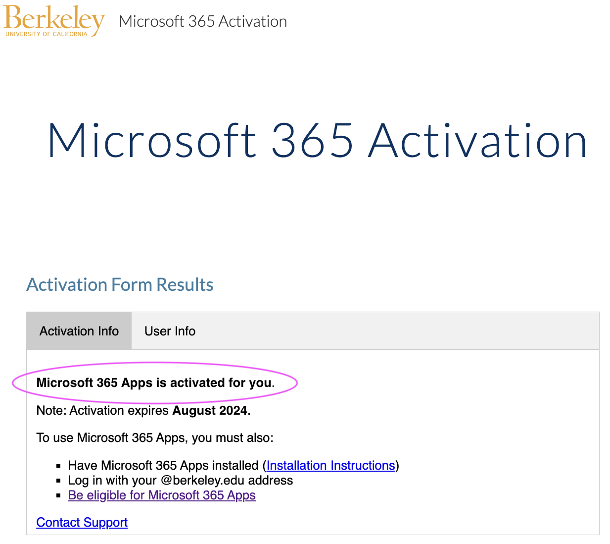 Microsoft 365 Apps is activated for you