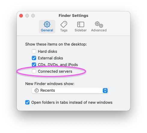 Finder Settings Conneted Servers OFF.png