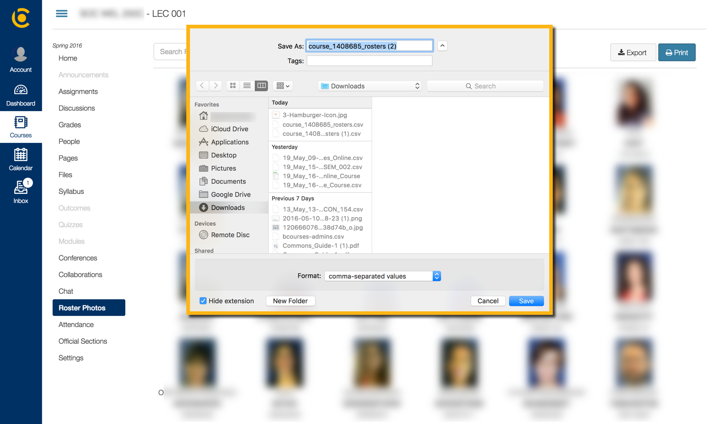 Screenshot of "Save" dialog box (Mac)