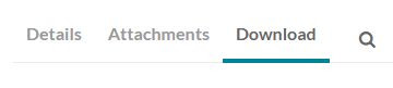 Screenshot of the Download tab highlighted