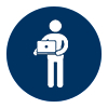 icon of a person with laptop