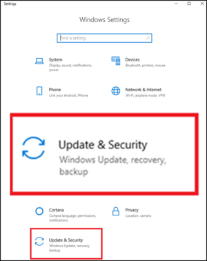 Settings Update and Security