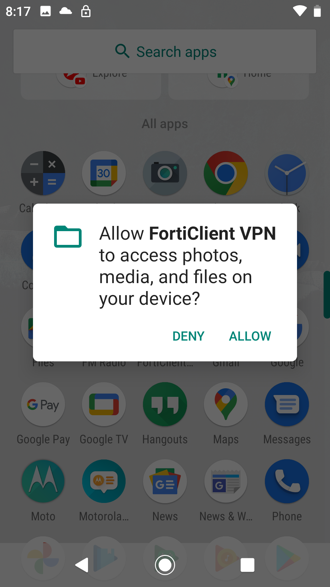 Allow Access to Android