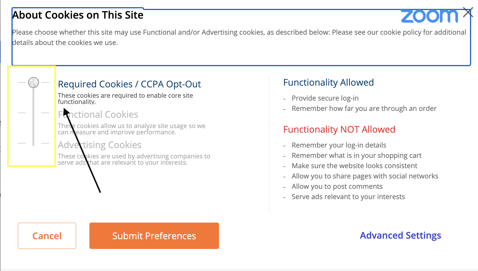 Image showing how to adjust your settings to opt out of advertisement tracking