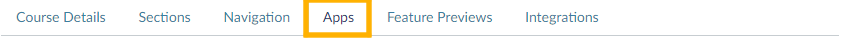 Screenshot of the Apps tab highlighted.