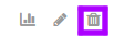 Screenshot of the small icons next to a media with the trashcan icon highlighted.