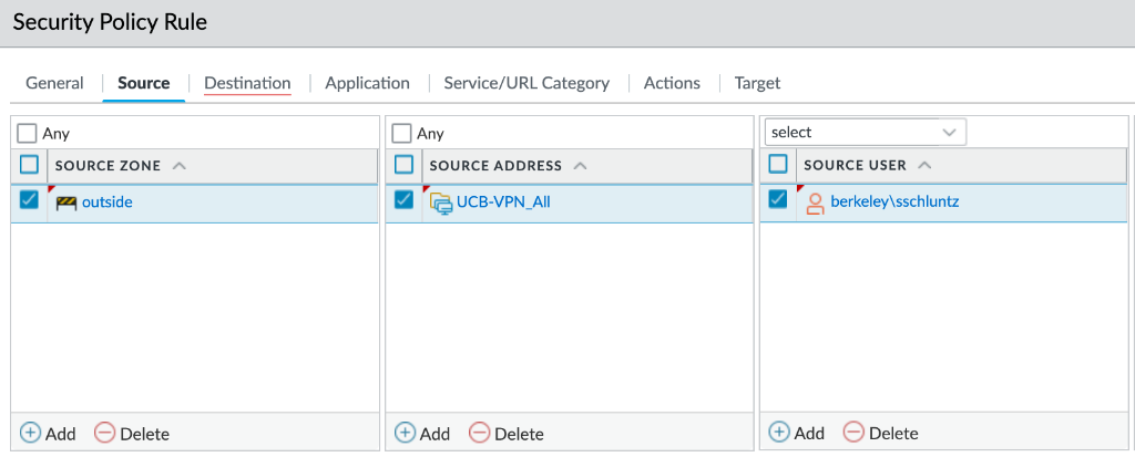 bSecure Firewall Security Policy with UserID