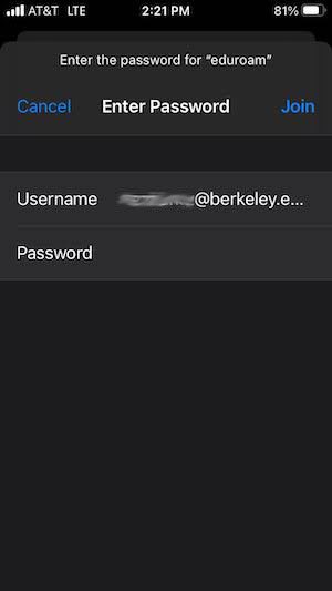 iOS Wireless Login Prompt